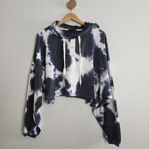 NEW Urban Outfitters Out From Under Jenny Tie Dye Cropped Hoodie Sweatshirt L